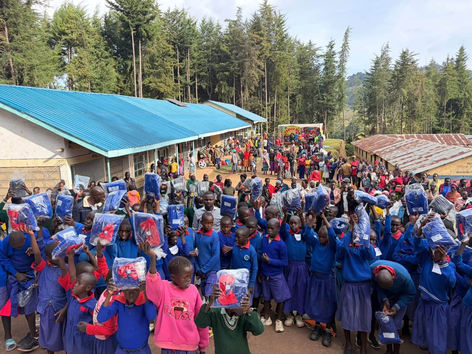 CS Murkomen delivers uniforms to learners at his former school in Elgeyo Marakwet