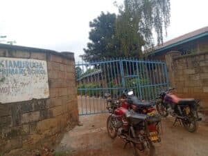 Teachers protest gate-locking policy at Kiamuruga Primary School in Kirinyaga County image 1