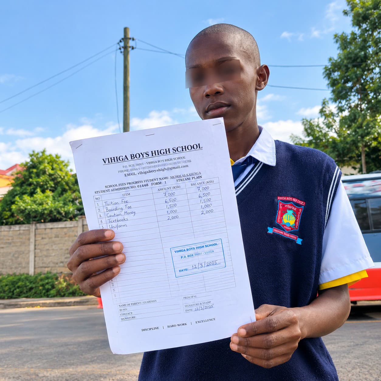 Vihiga Senior School warns public over impostor soliciting money in school uniform
