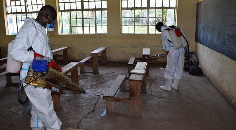 County government of Homabay fumigates schools ahead of possible reopening