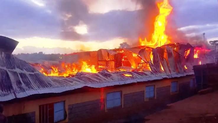 Fire razes down slum school