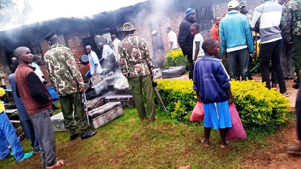 Students spend night in cold after dormitory fire incident