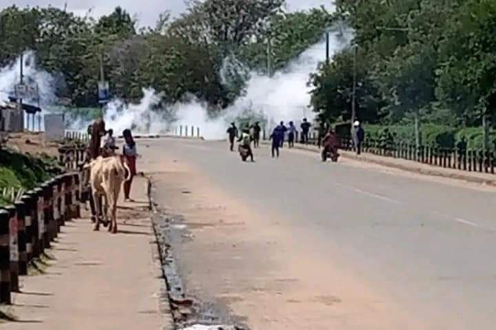 Machakos University students demonstrate death of colleague