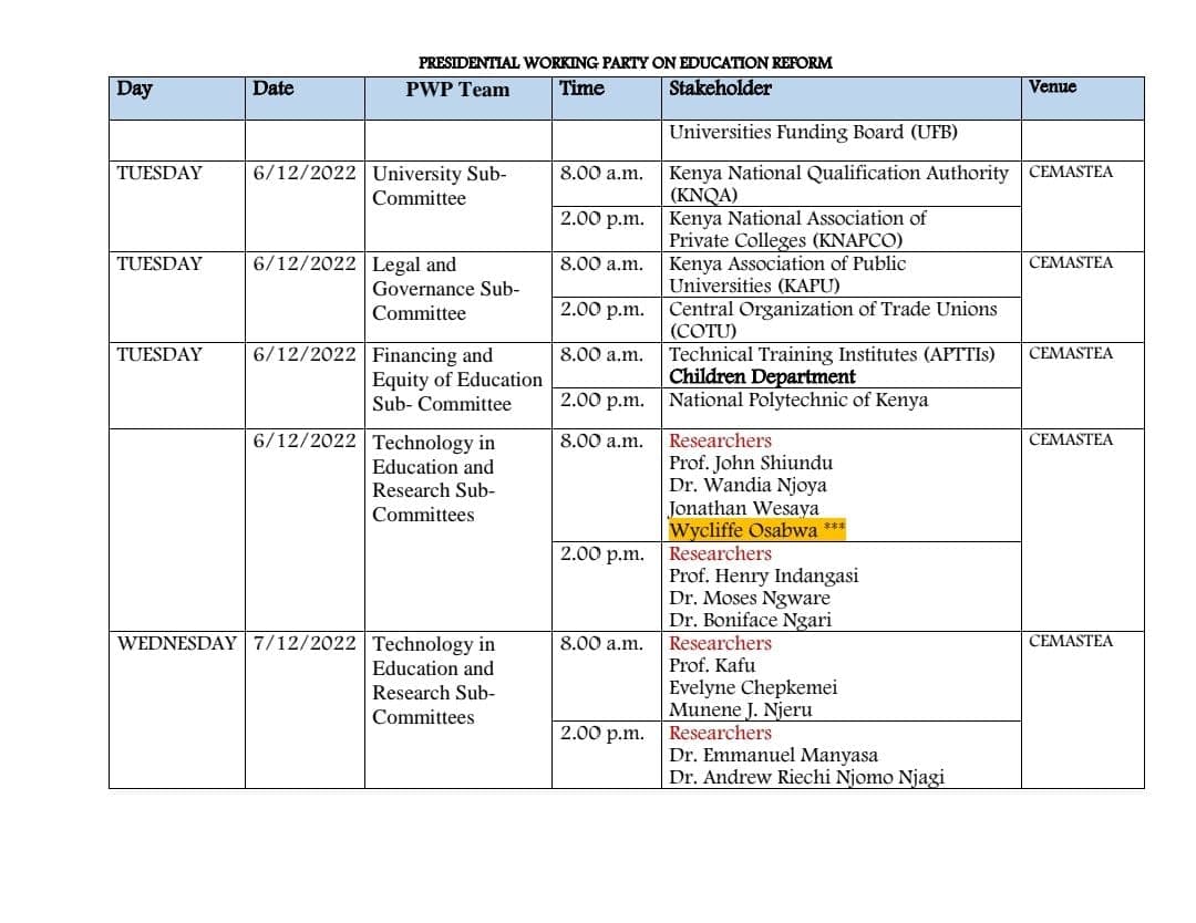 Working Party resumes stakeholder engagements image 3