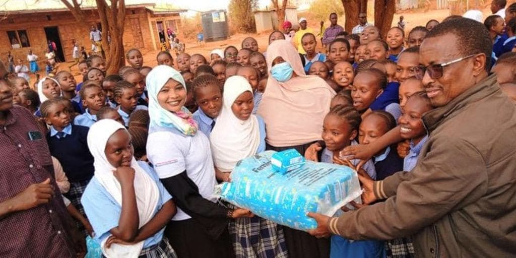 Where girls miss school due to sanitary pads