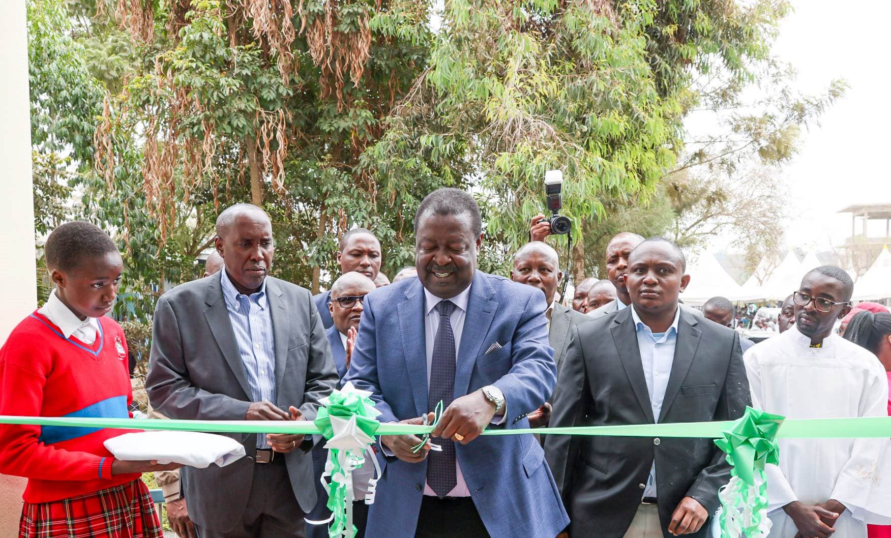 New school opened in Ongata Rongai, Mudavadi contributes Sh1m for a Bus