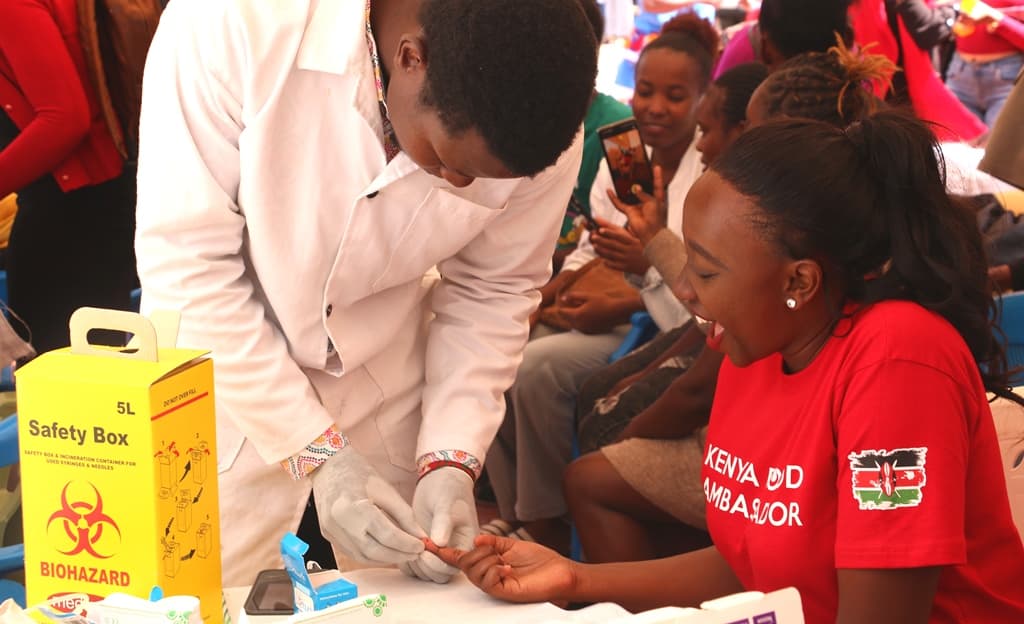 Hundreds of MKU students turn up to donate blood on Valentine’s Day