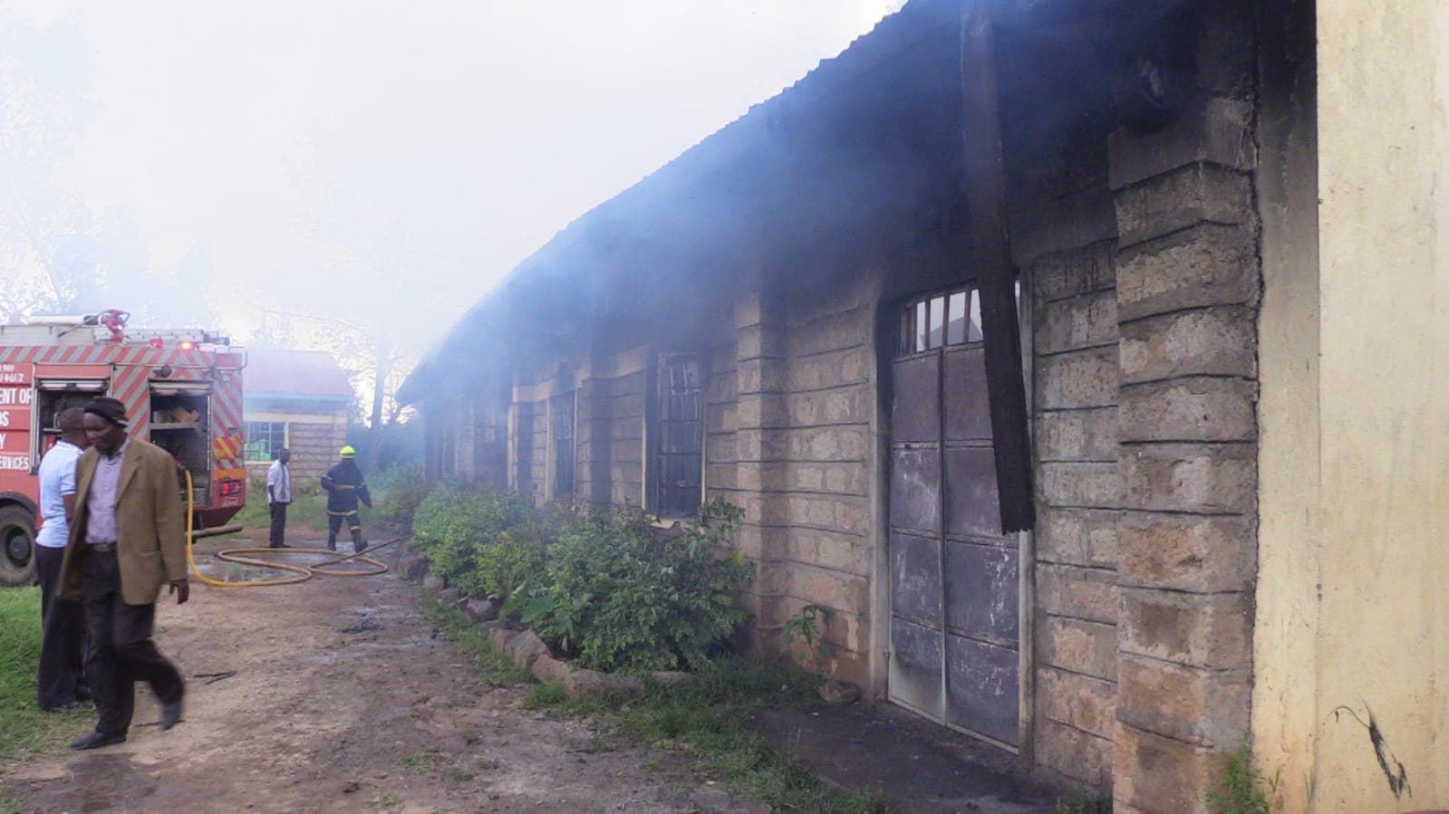 Fierce fire razes down dormitory at Tala High School image 1