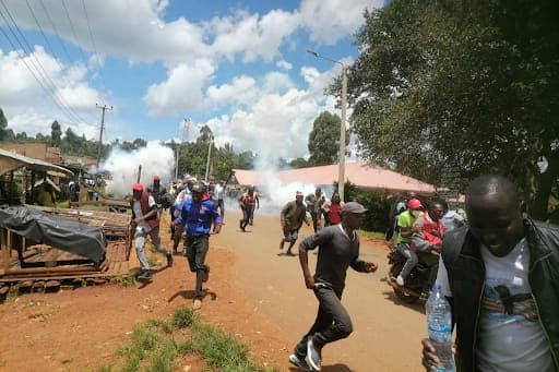 Grade 3 pupil nursing serious injuries sustained in demonstrations