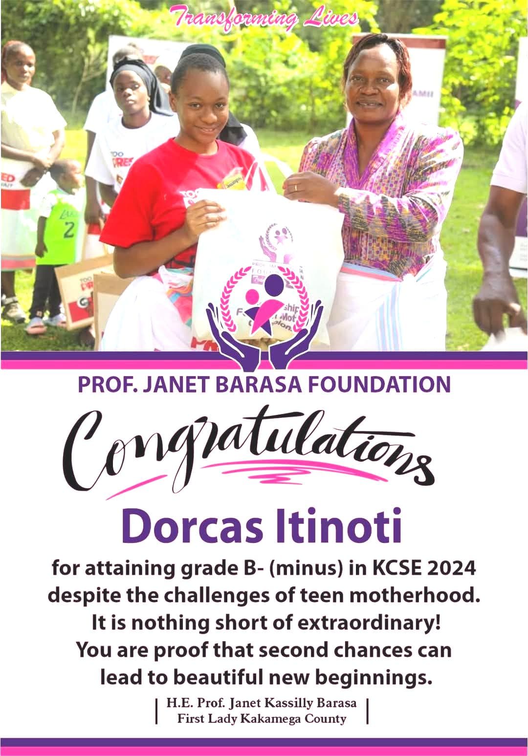 Kakamega teen mother who was given second chance excels in 2024 KCSE exam