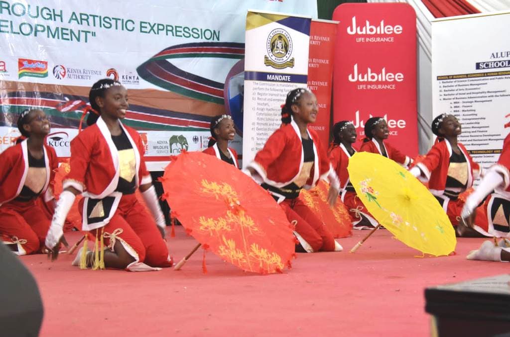 Kianda School’s Chinese umbrella dance dazzles at 97th National Music Festival