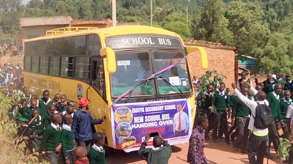 Kaiti MP hands over Ksh9.5 Million school bus to Isovya Secondary image 1
