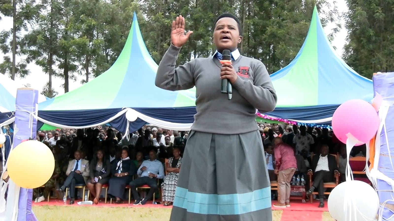 Why Senator Okenyuri wears school uniforms to school functions