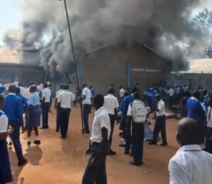 Massive fire razes boys’ dormitory at St. Maurice Mwira High School in Matungu image 1