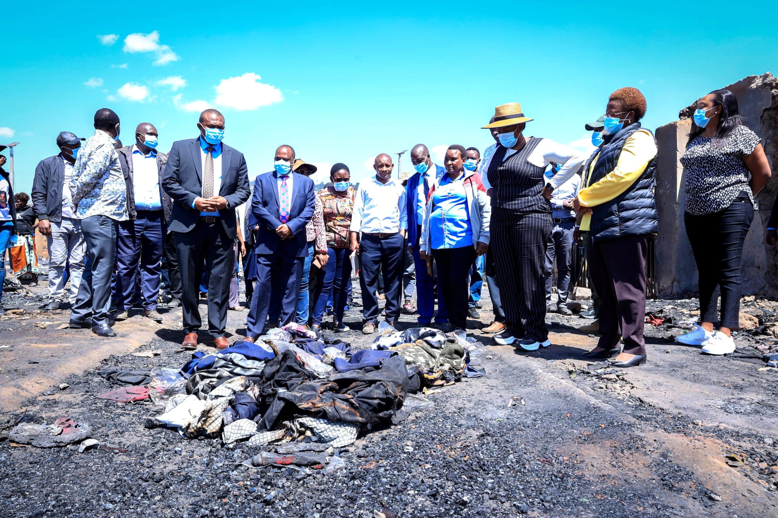 Machakos Governor Wavinya offers bursaries, recovery support to Mitumba Market fire victims