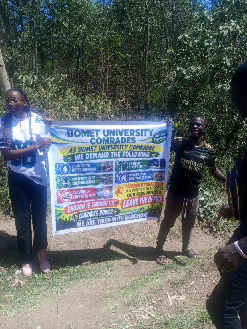 Police teargas Bomet University students protesting water, safety concerns