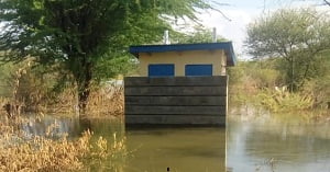 A toilet in Loruk primary structure submerged in flooded Lake. Photo Talarus Chesang...for web
