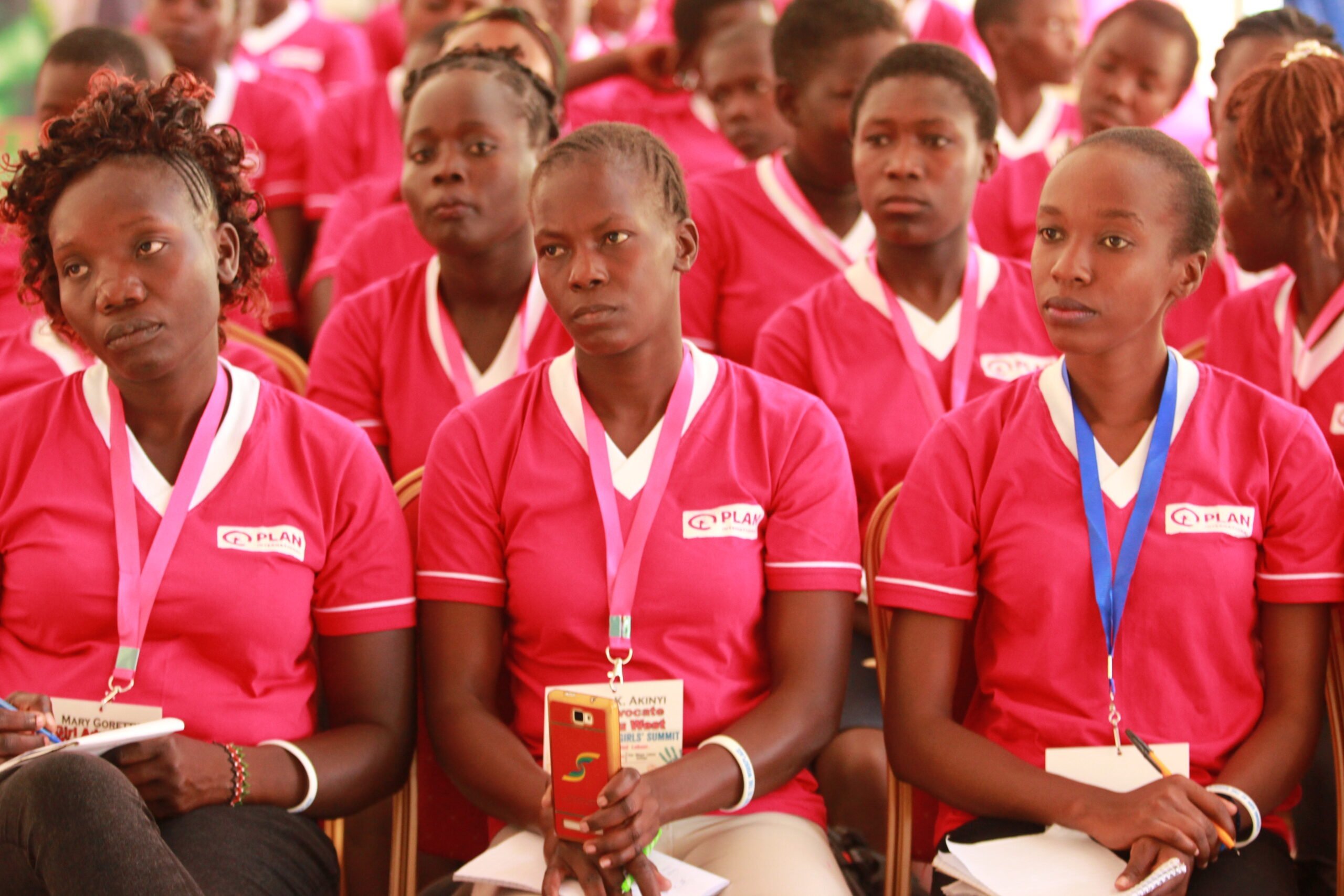 Participants during 1st annual Girls summit organized by Plan international Kenya at the Tom Mboya labour collage in Kisumu. Photo Fredrick Odiero scaled