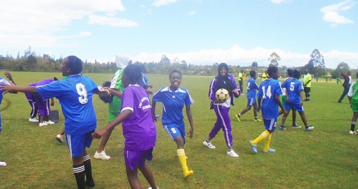 School girls training