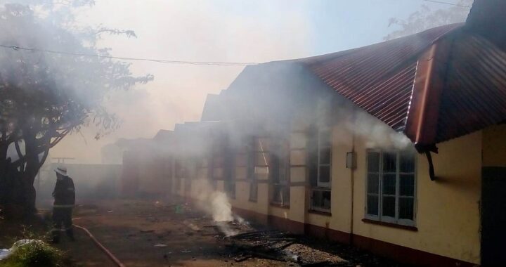 Dormitory on fire