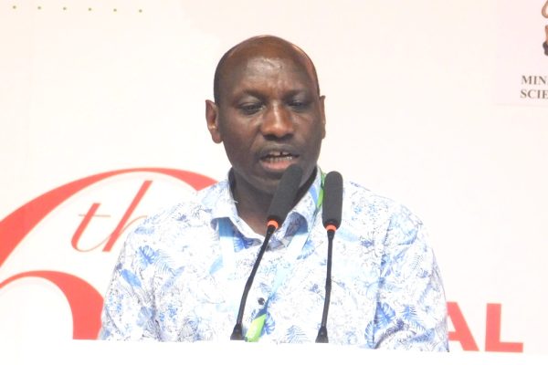 TSC Chairman Jamleck Muturi addressing Principals during the 46th KESSHA Conference at Sheikh Zayed Hall in Mombasa on June 28 2023