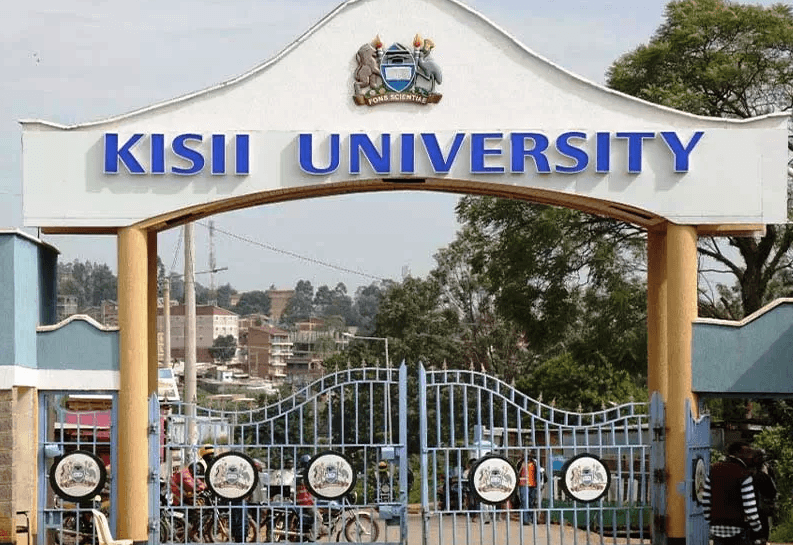 Kisii University gate. Students who have not cleared their household fee component risk being locked out of their end-of-semester examinations