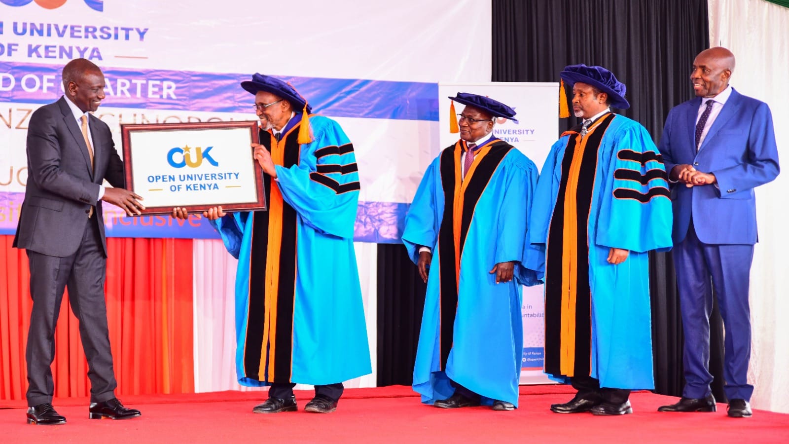 President William Ruto when he presided over award of charter to the Open University of Kenya 