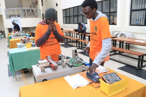 Students from various universities and TVET institutions during the ongoing Worldskills Kenya national competition