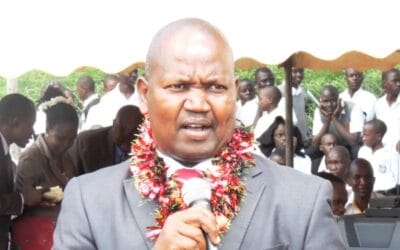 Rift Valley region TSC director Dr. Samuel Marigat seaking in a past event/Photo File