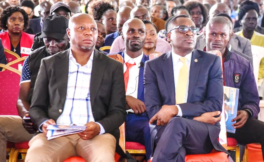 Dr. Daniel left with Kisii University VC Prof. Nathan Ogechi at the late Chief Principal Daniel Nyarikis sendoff