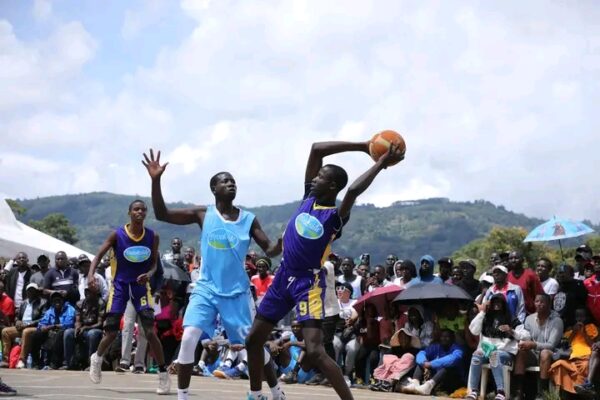 Basketball players in action. Maseno School has booked slots for both Basketball and handball after shinning at the Kisumu County games.