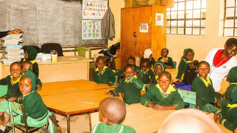 ECDE Learners in class. Schools