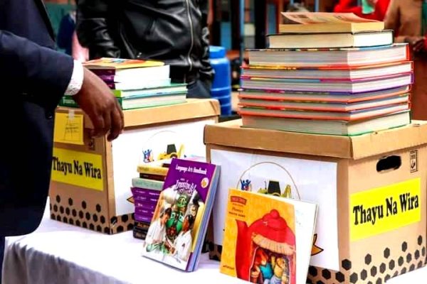 Some of the books donated to the schools Smart toto club
