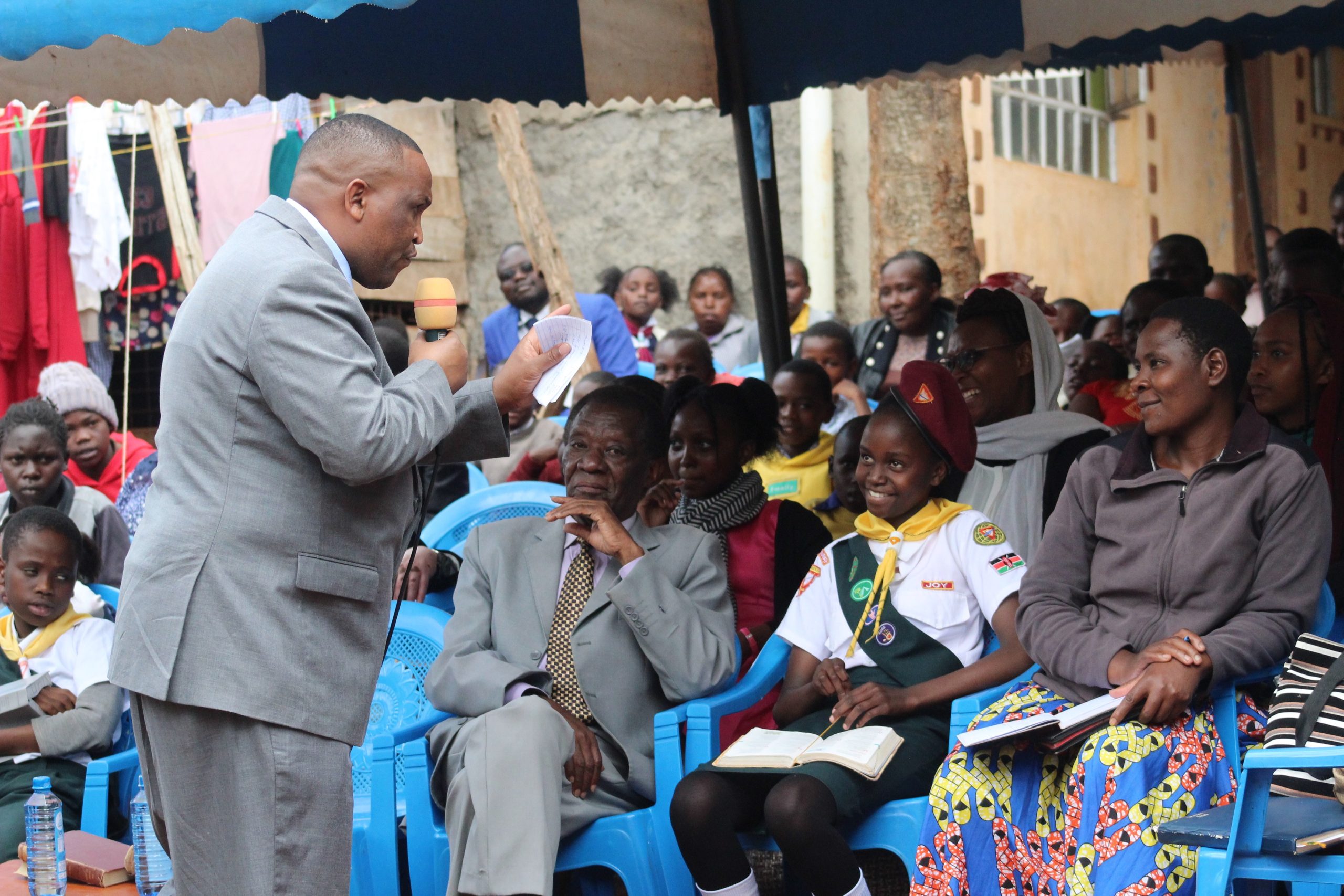 James Njoroge ministering at a local SDA church scaled