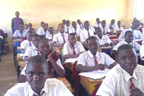 Secondary students in class