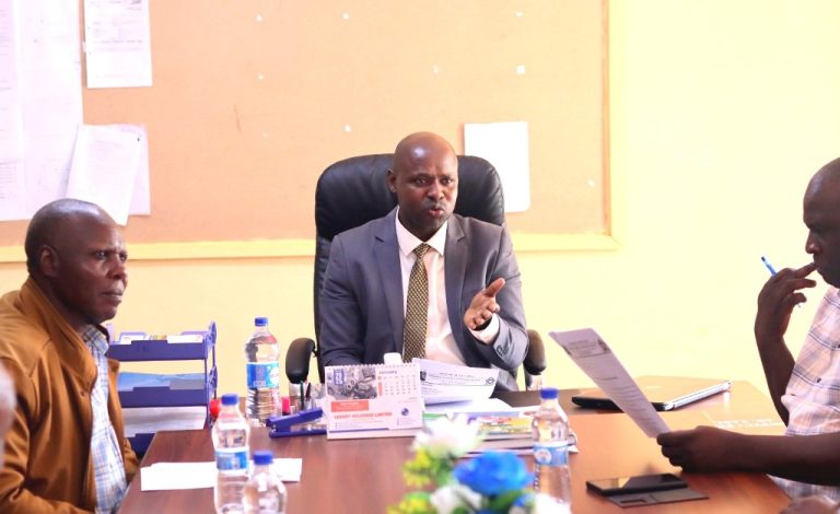 Ebukanga TVC Principal Newton Shivachi in a dialogue in his office when he was visited with a delegation from Emuhaya MP's office lead by the MP Omboko Milemba in the past