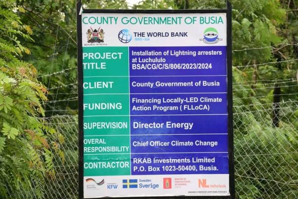 Busia County installs lightning arrestors in schools to boost climate resilience