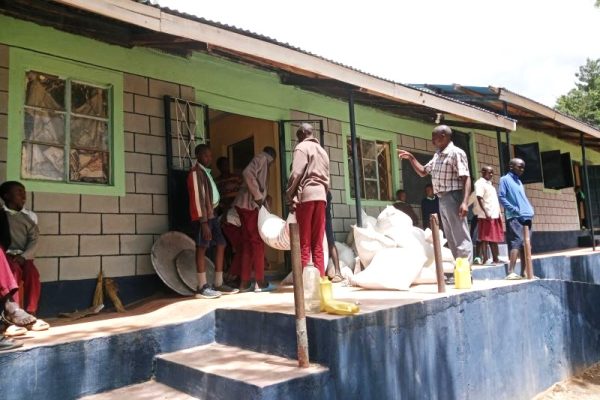 Joy as MoE distributes food to schools in West Pokot County