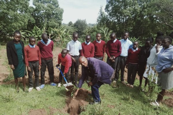 New school head in West Pokot leads learners, teachers in planting 800 trees