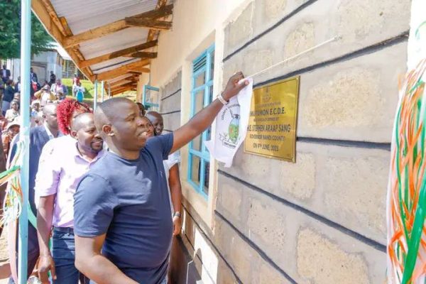 Governor Sang launches new ECDE centre at Tinderet to boost early childhood education