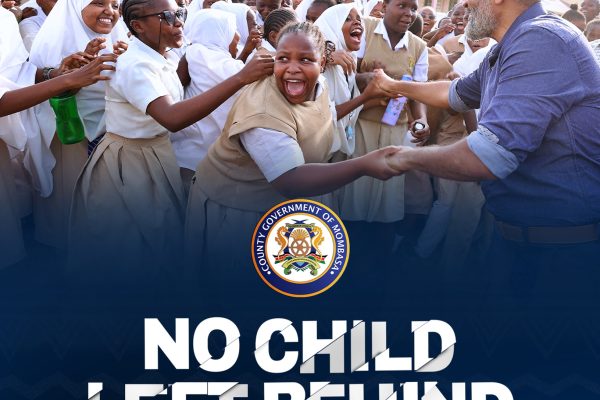 Mombasa governor to launch 2025 ‘No Child Left Behind’ bursary cycle