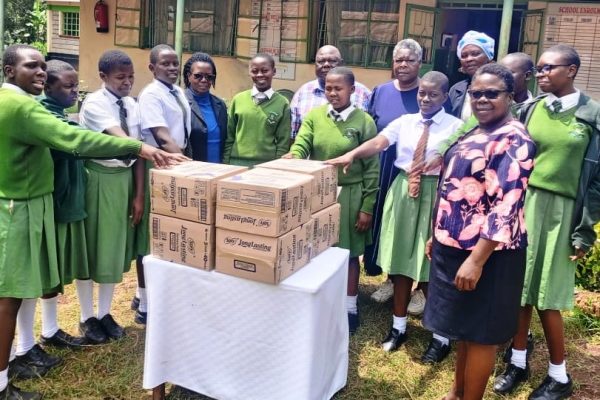 West Pokot girls get sanitary pads from church group