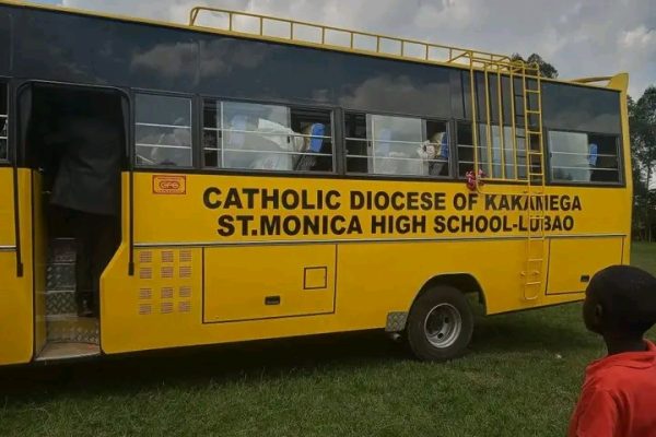 St. Monica Lubao, Kakamega celebrates arrival of new school bus