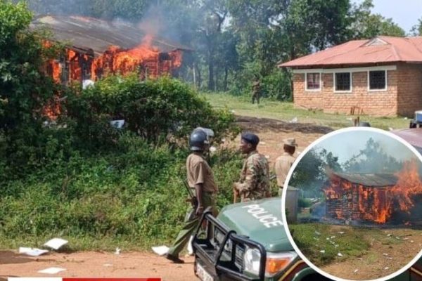 Mourners torch Mawego Police post in dramatic protest ahead of teacher Ojwang’s burial tomorrow