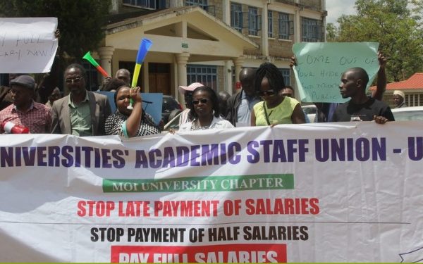 Moi University lecturers officially start strike over unpaid salaries and unmet union agreements
