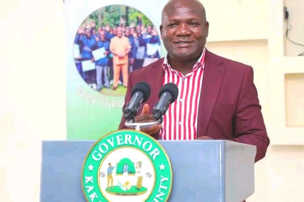 Kakamega county Governor Fernandez Barasa making his remarks