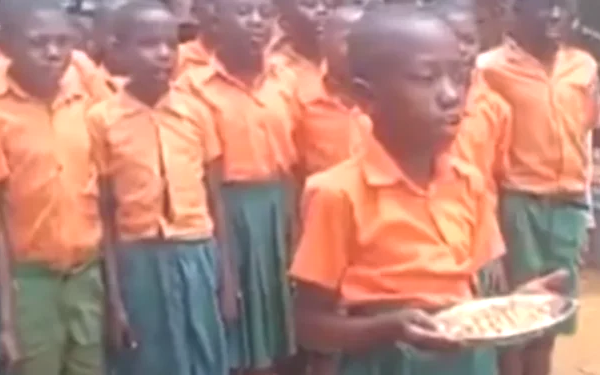 Kilifi school kids chant indian prayers in return for food aid