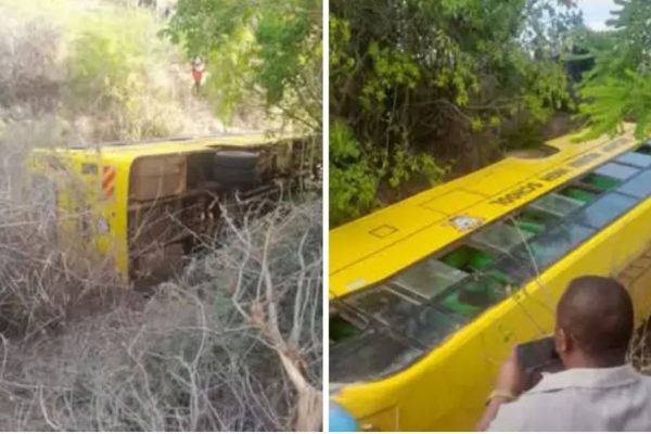 Tragic: School bus full of students, teachers plunges into a river in Machakos