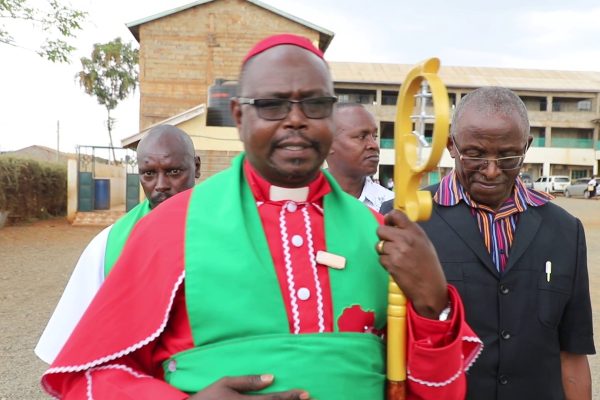 AIPCA Bishop Paul Muhia speaking at Grasten Academy in Witeithie Juja Kiambu County