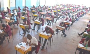 Students writing exams. Kaplong Boys to host Annual National Mathematics Contest 2026